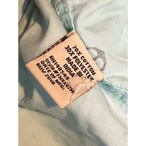 Free planet mens shirt size L teal nautical button up - Picture 4 of 6